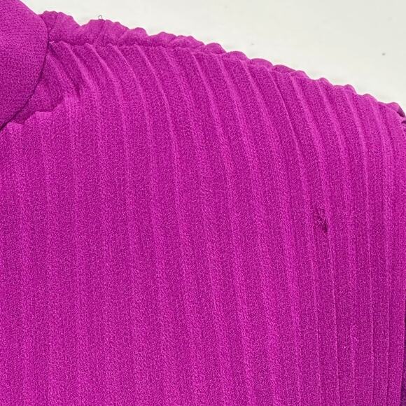 Milly Rosemary Mini Dress in Pleated Chiffon knee Length Dress Size 6 MSRP $450 - Picture 11 of 15